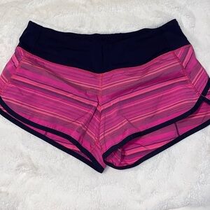 Lululemon Speed Short in Pow Pink Elevation Stripe Size 4